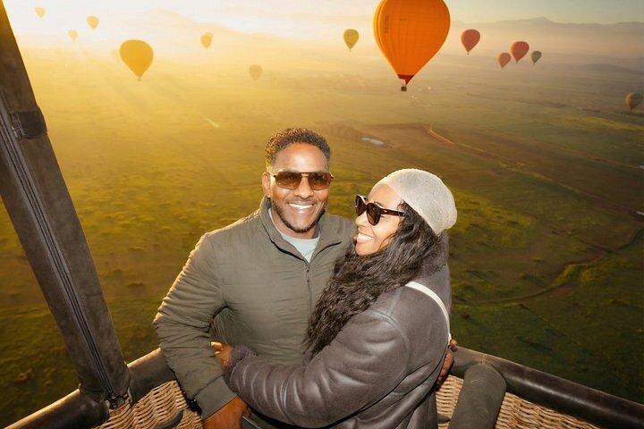 Private VIP hot air balloon flight for couples and families in Marrakech